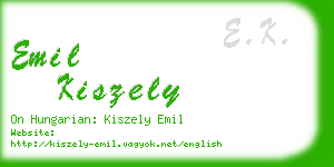 emil kiszely business card